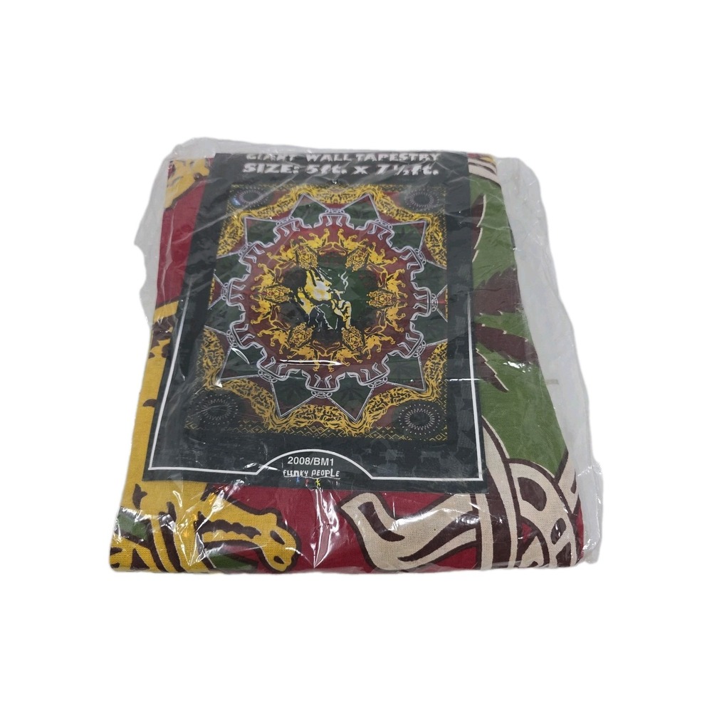 Bob Marley Tapestry 60"x90" Geometric Wall Hanging 2008 Funky People‎ New